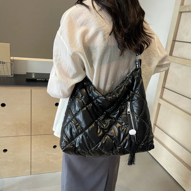 Quilted Nylon Travel Bag - Premium travel-bag from Trendsi - Just $39.99! Shop now at Handbags Specialist Headquarter