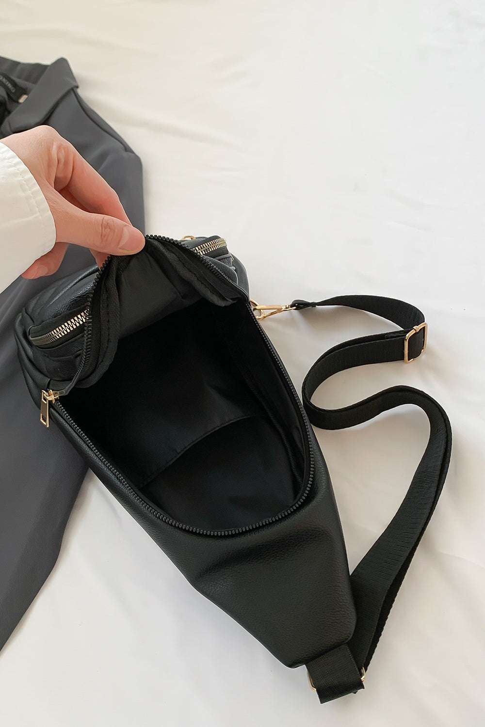 PU Leather Sling Bag - Premium Crossbody Bag from Trendsi - Just $25.99! Shop now at Handbags Specialist Headquarter