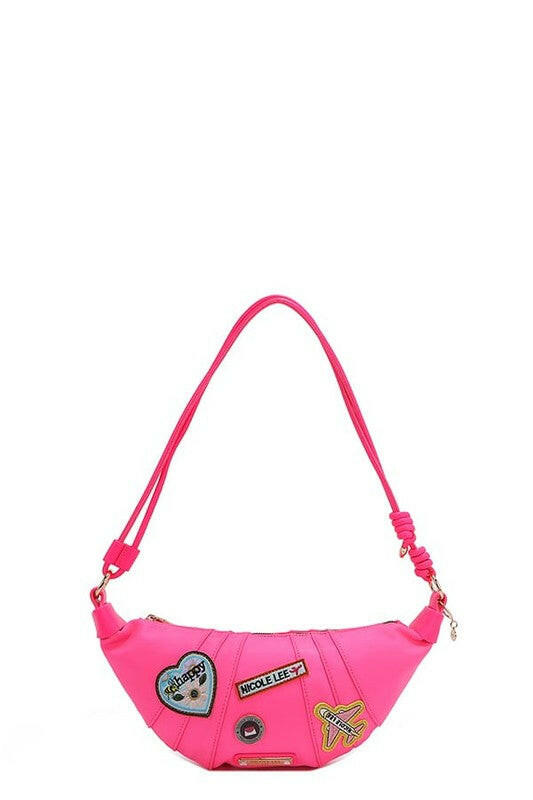 Nicole Lee USA Color Patch Croissant Bag.