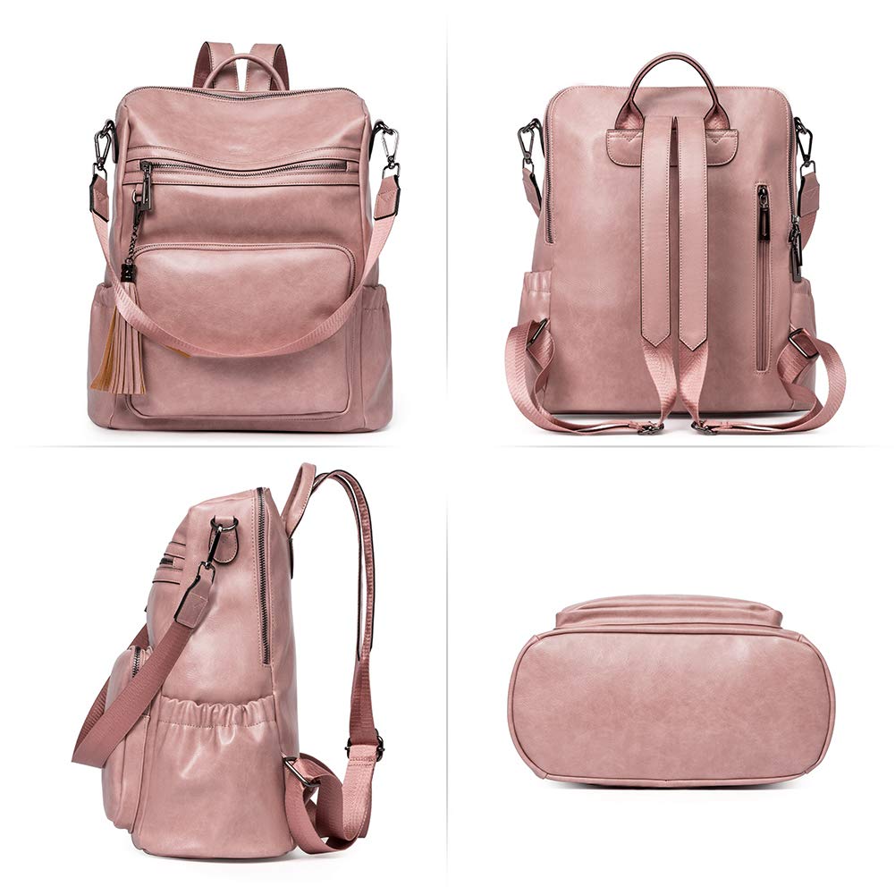 CLUCI Luxe Convertible Leather Backpack Purse