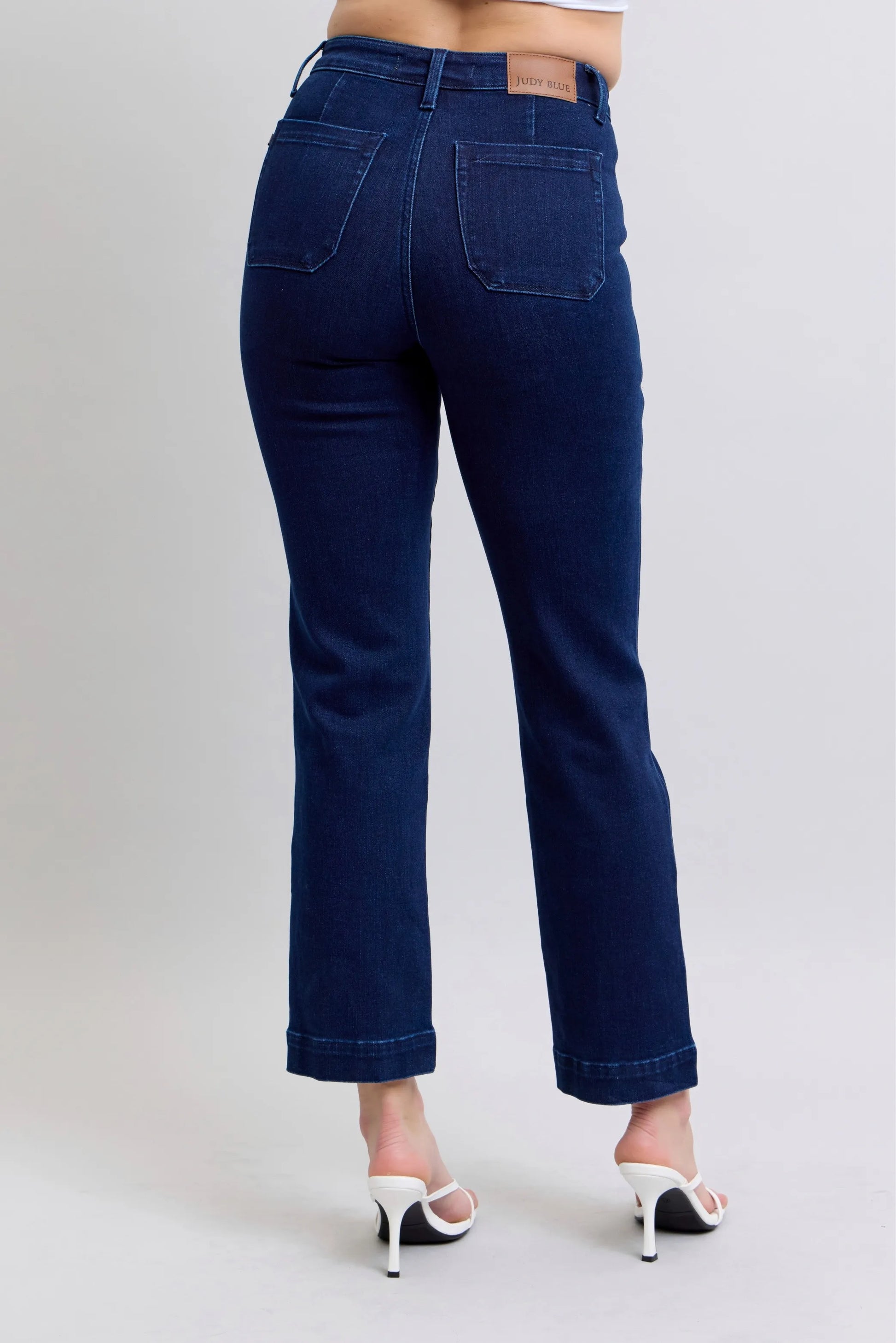 Judy Blue Full Size Hw Work Wear Knee Patch Straight Jeans Plus Size - Premium Women / Jeans & Denim from Trendsi - Just $66.99! Shop now at Handbags Specialist Headquarter