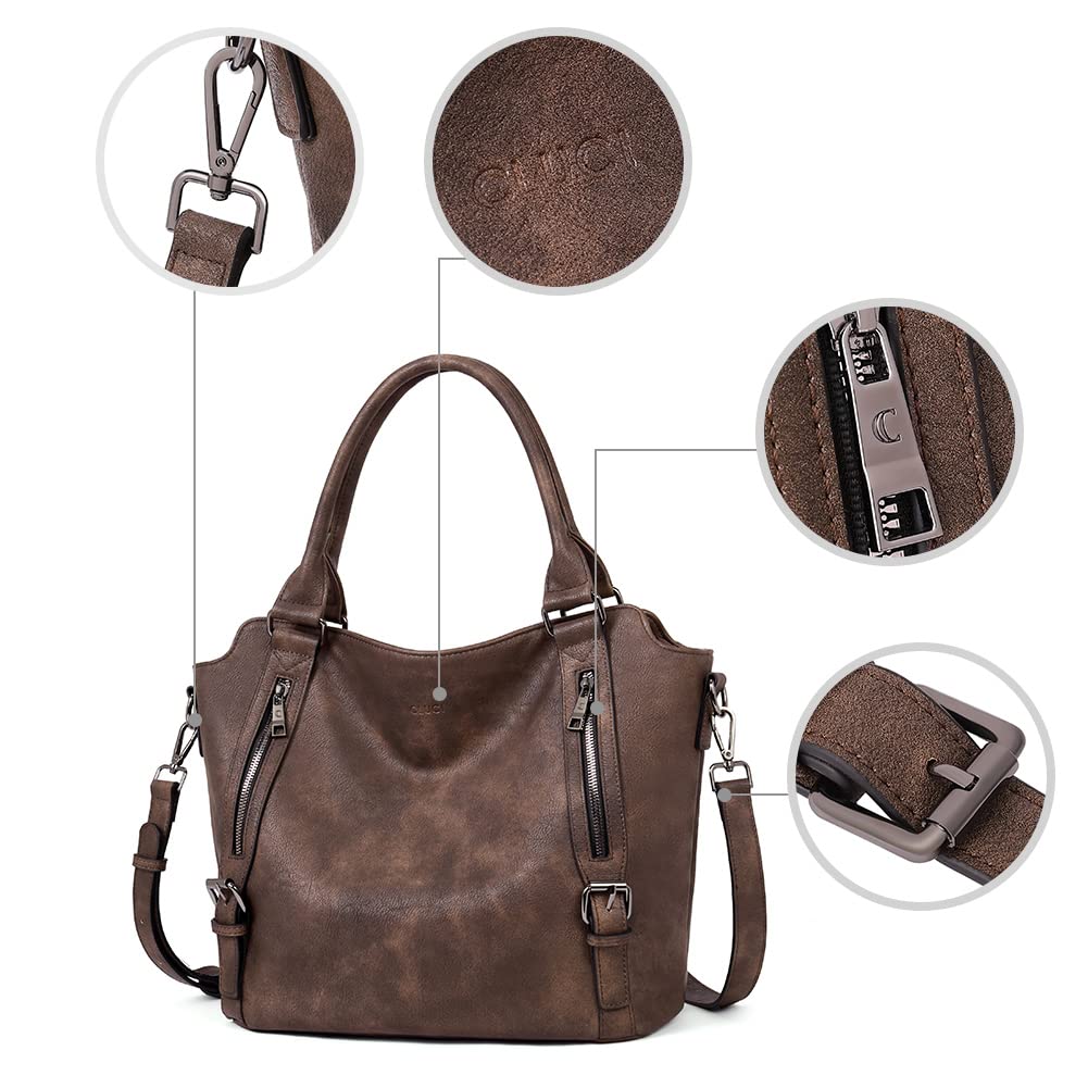 CLUCI Eco Luxe Vegan Leather Tote Bag