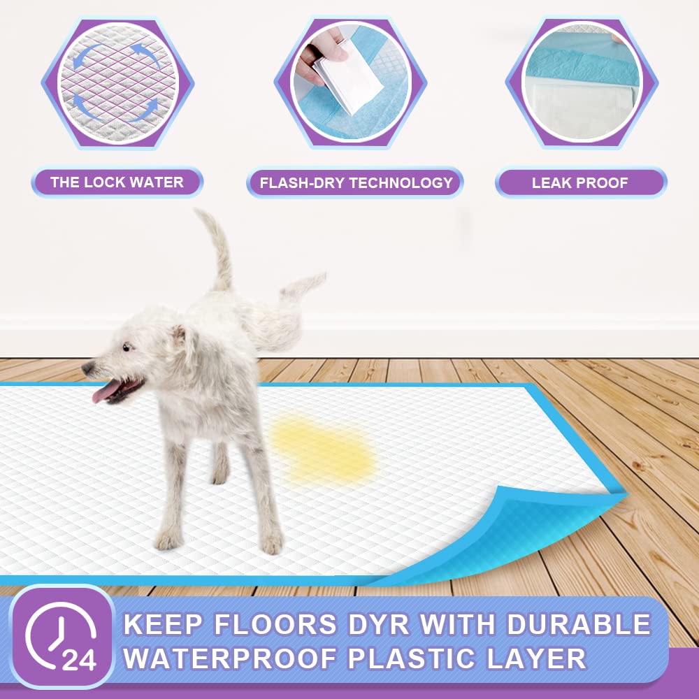Puppy Pee Pro Pads - 100 Count Super Absorbent Set