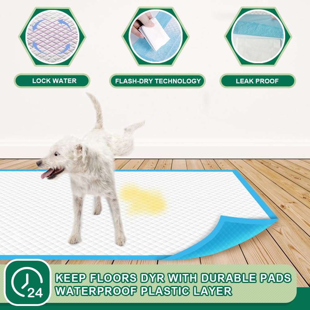 Puppy Pee Pro Pads - 100 Count Super Absorbent Set