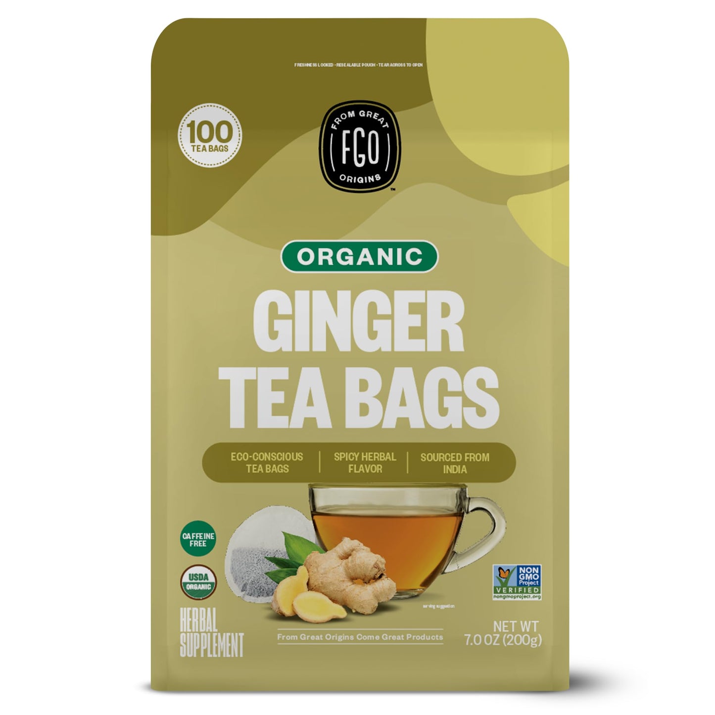 ElderZen Organic Tea - Caffeine-Free Eco Bags