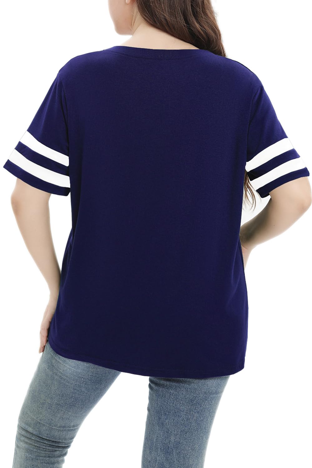 Summer V-Neck Plus Tunic Tee for Women 1X-5X