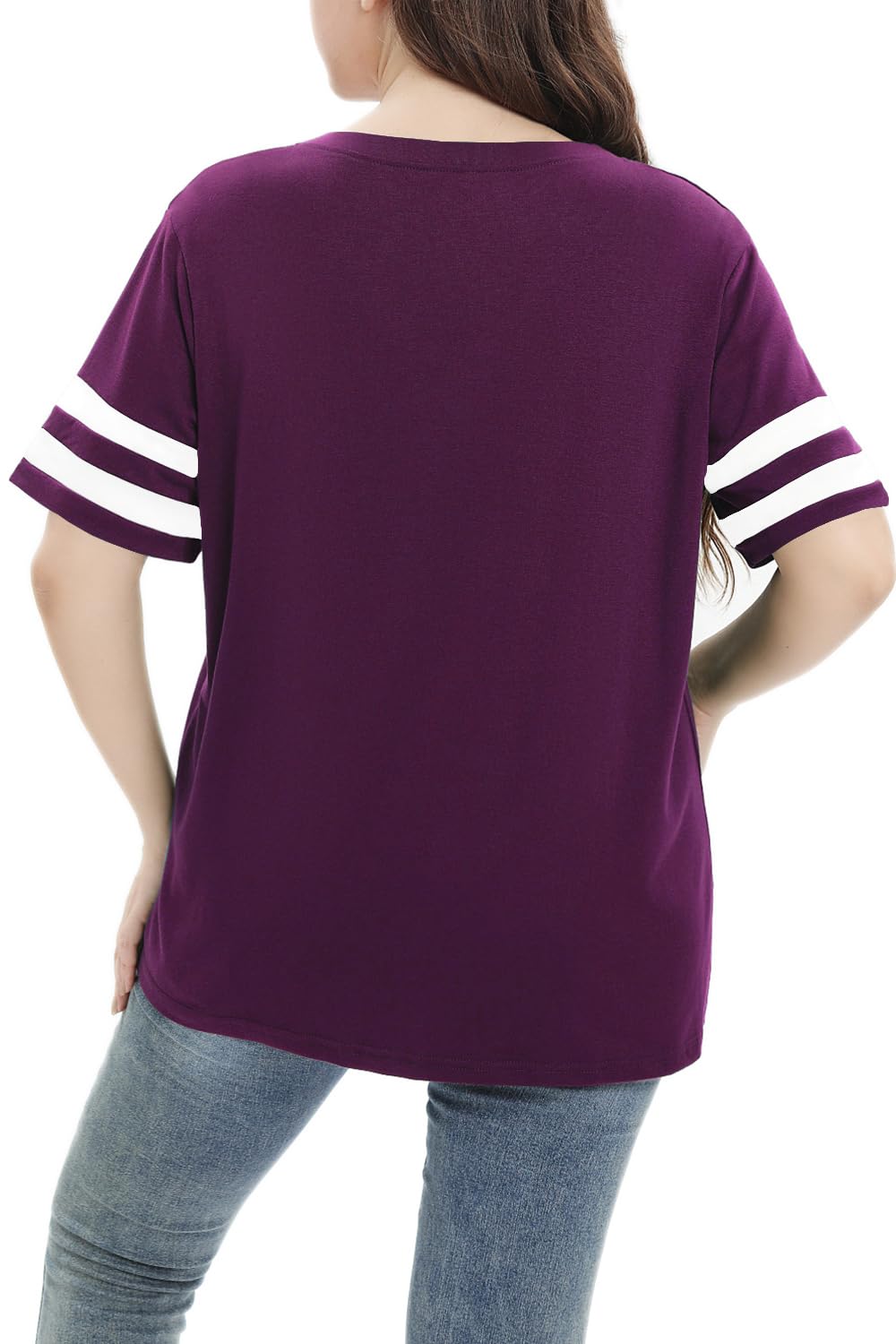Summer V-Neck Plus Tunic Tee for Women 1X-5X