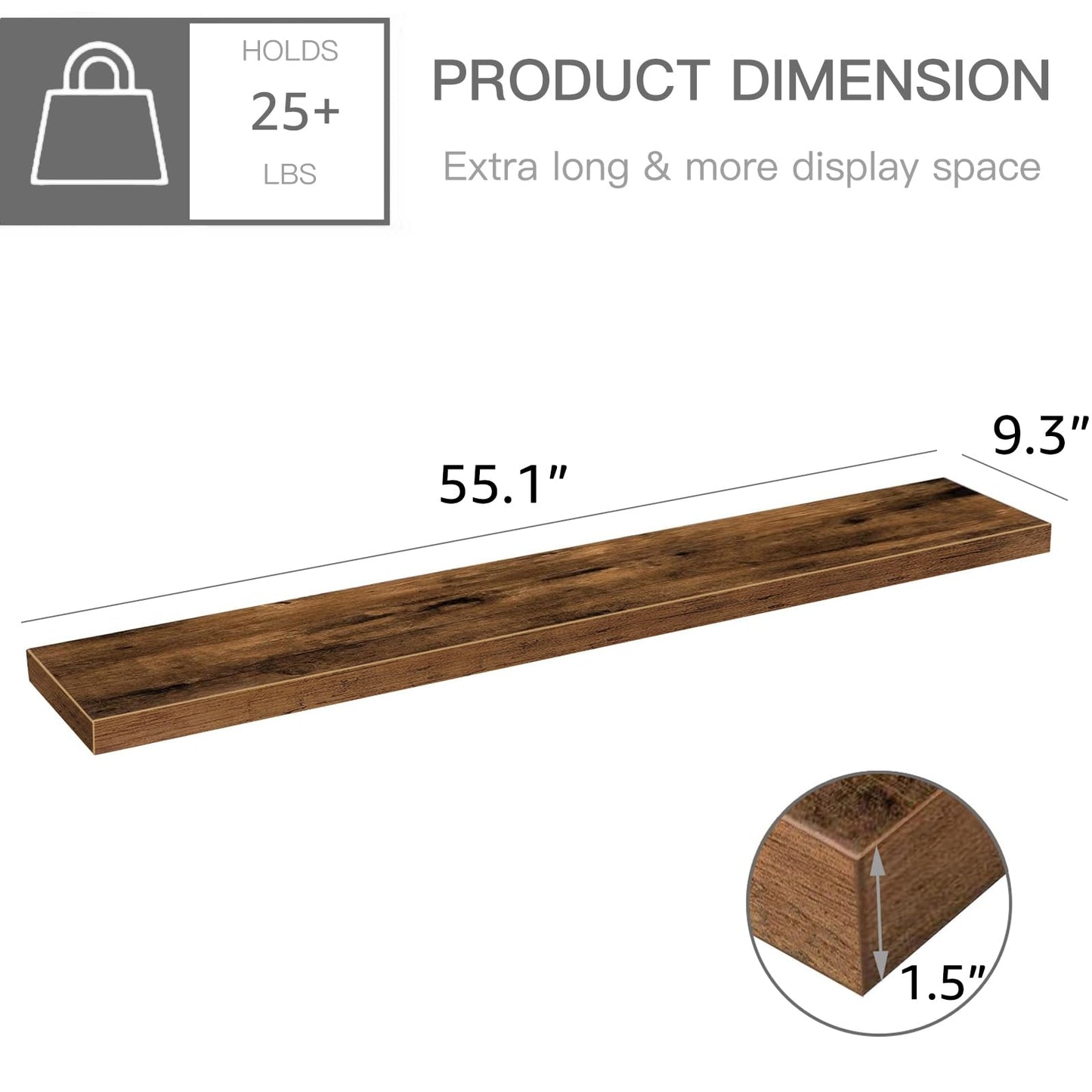 Rustic Farmhouse Shelves (008-40BN)