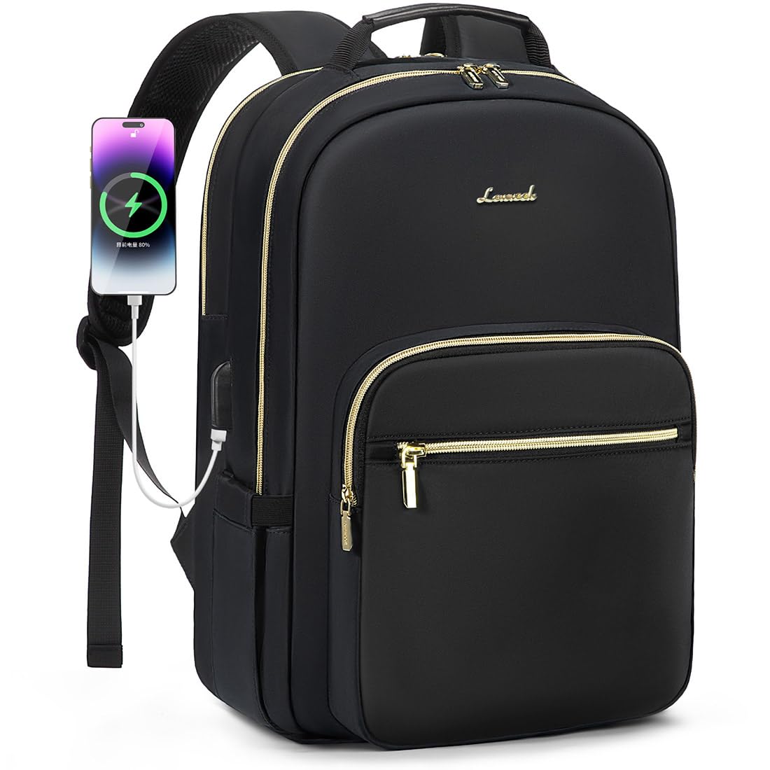 Chic Leather Laptop Backpack for Women - LoveVook