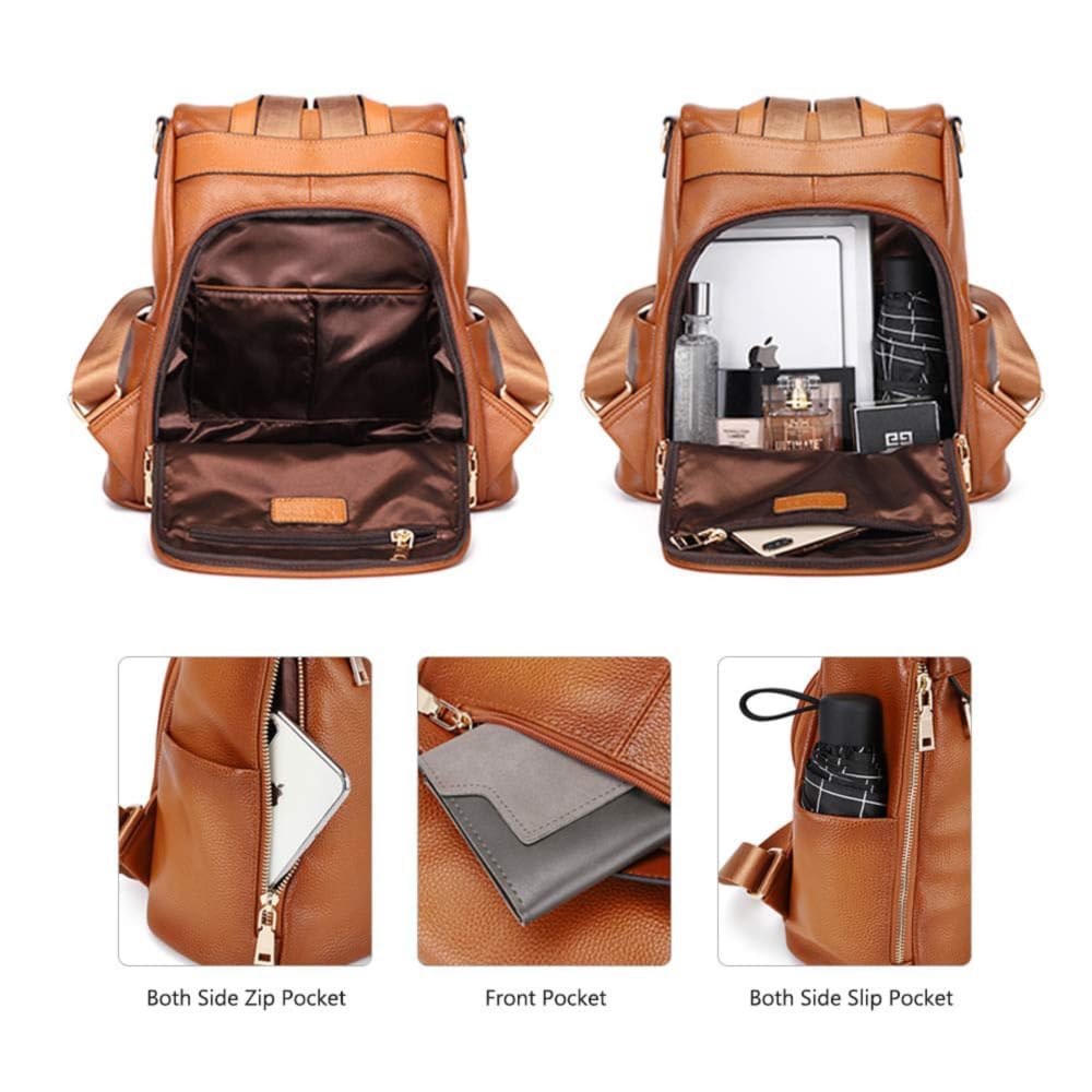 Kattee Women's Luxe Anti-Theft Leather Backpack Bag