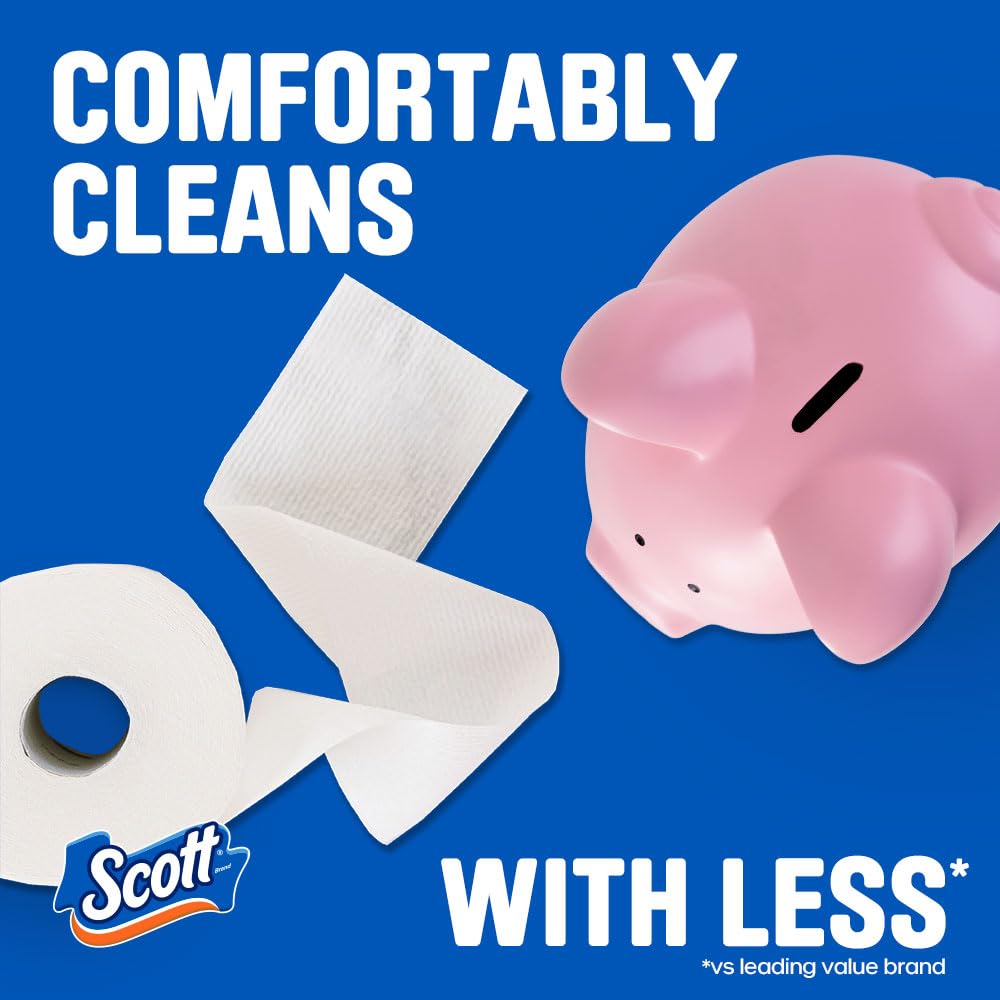 Scott Comfort+ 12 Double Rolls, 231 Sheets, Septic-Safe