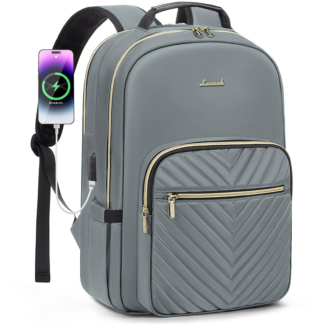 Chic Leather Laptop Backpack for Women - LoveVook