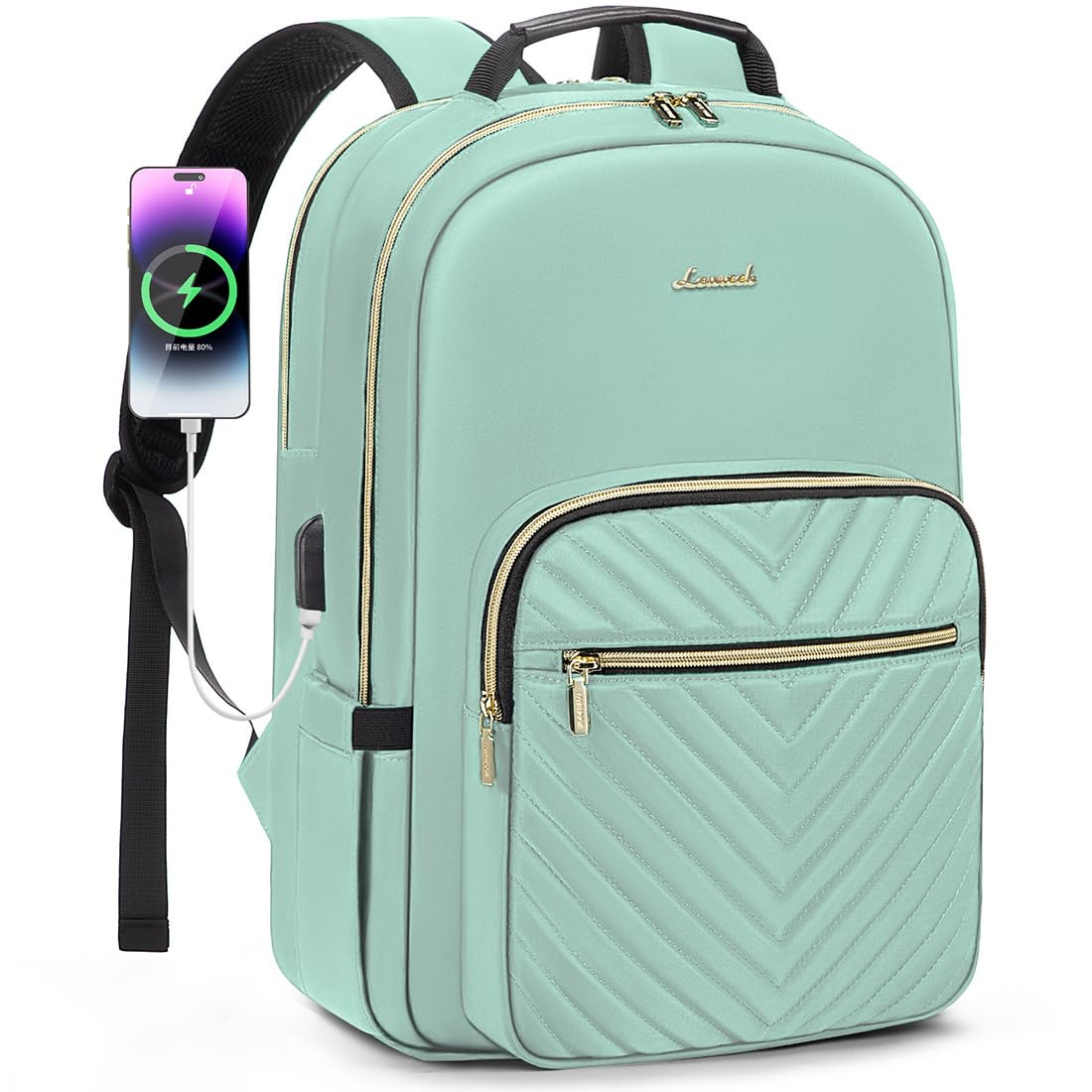 Chic Leather Laptop Backpack for Women - LoveVook