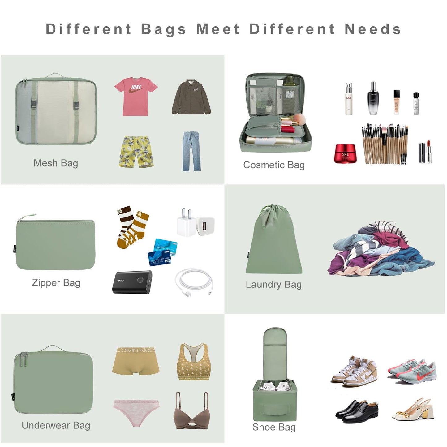 TravelMate 8-Piece Packing Cubes