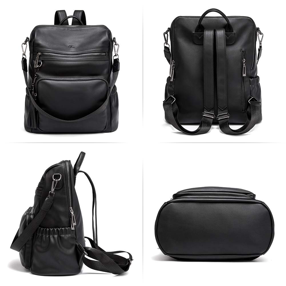 CLUCI Luxe Convertible Leather Backpack Purse