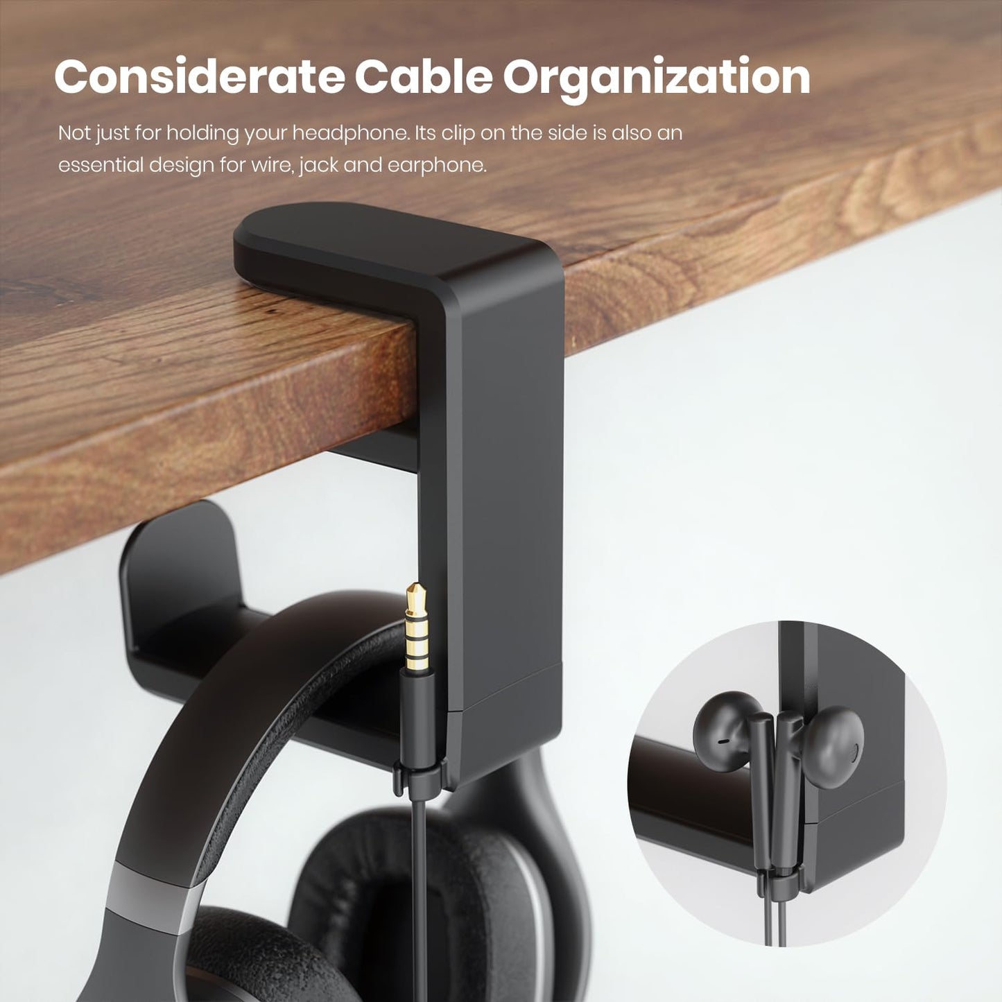 EURPMASK 360° Rotating Headphone Stand & Organizer