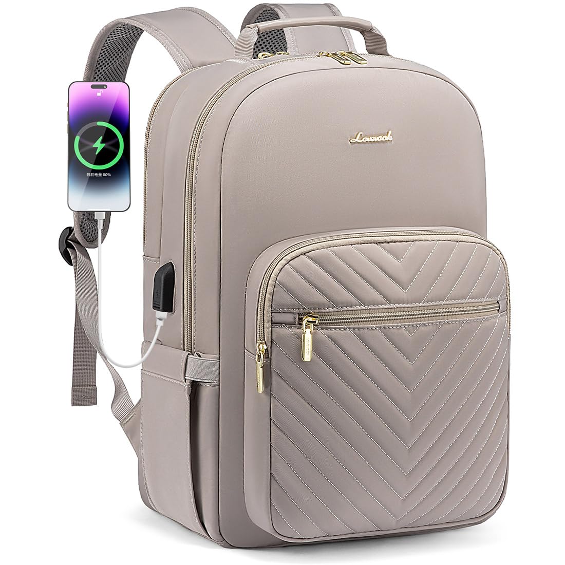 Chic Leather Laptop Backpack for Women - LoveVook