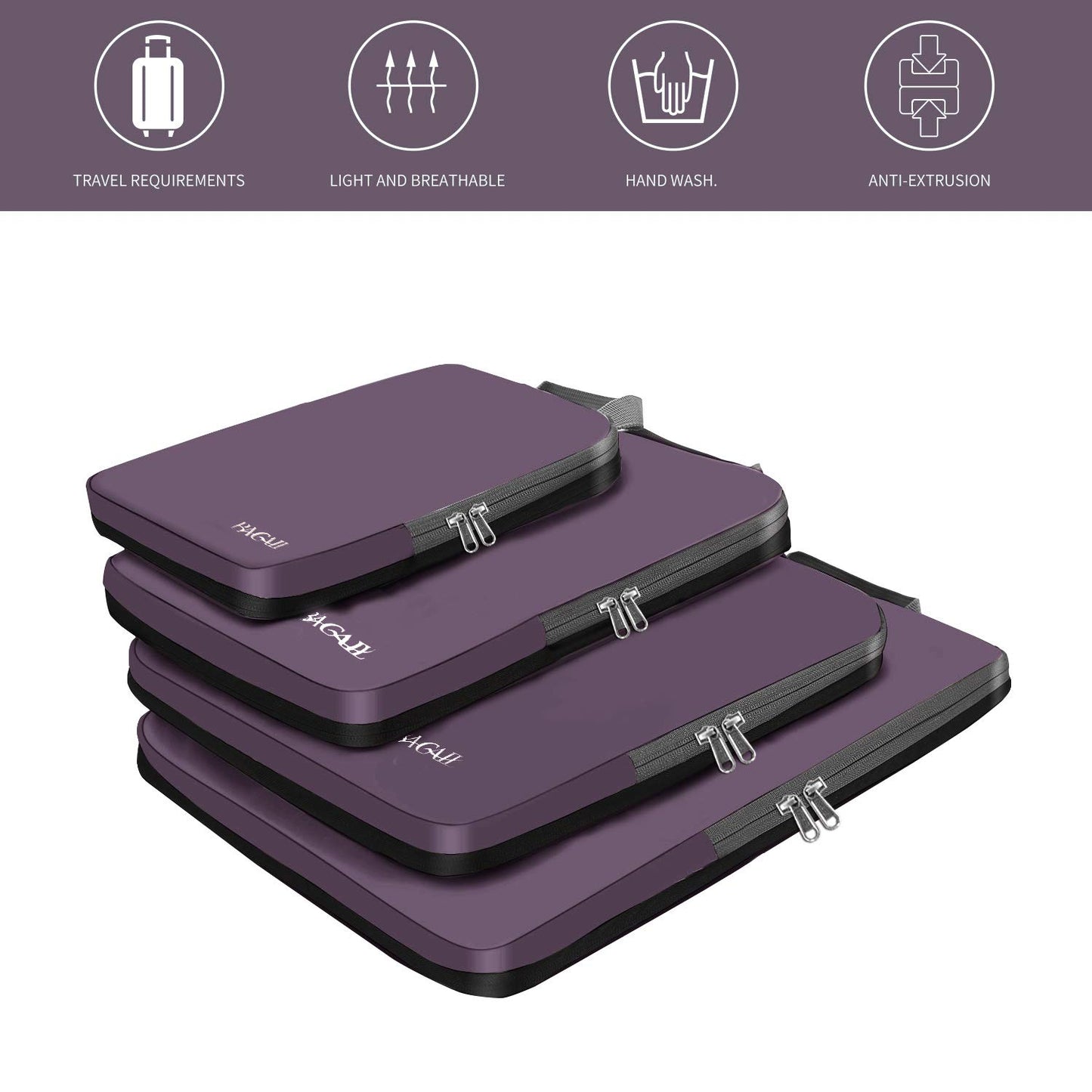 BAGAIL Expandable Travel Compression Cubes Set