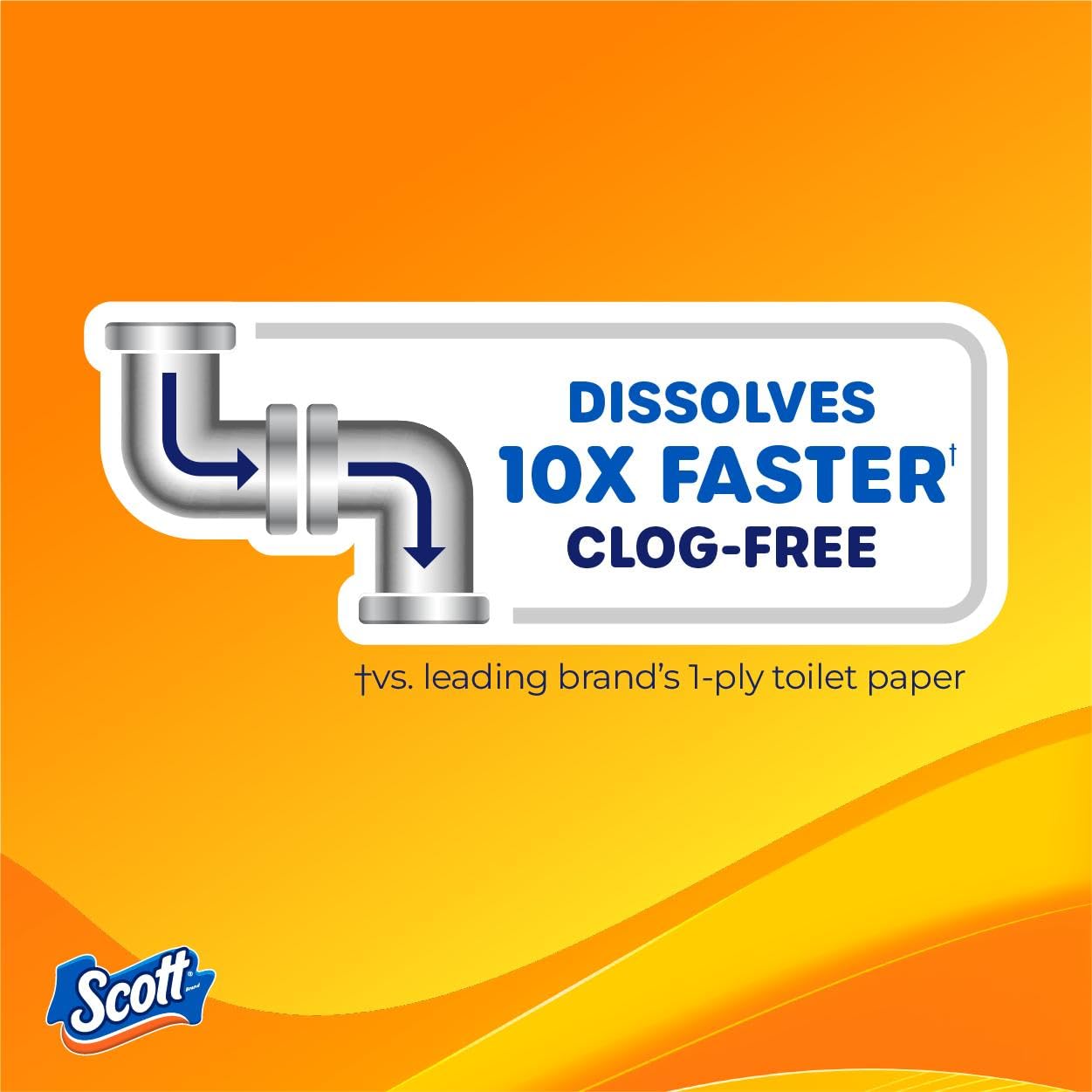 Scott Comfort+ 12 Double Rolls, 231 Sheets, Septic-Safe