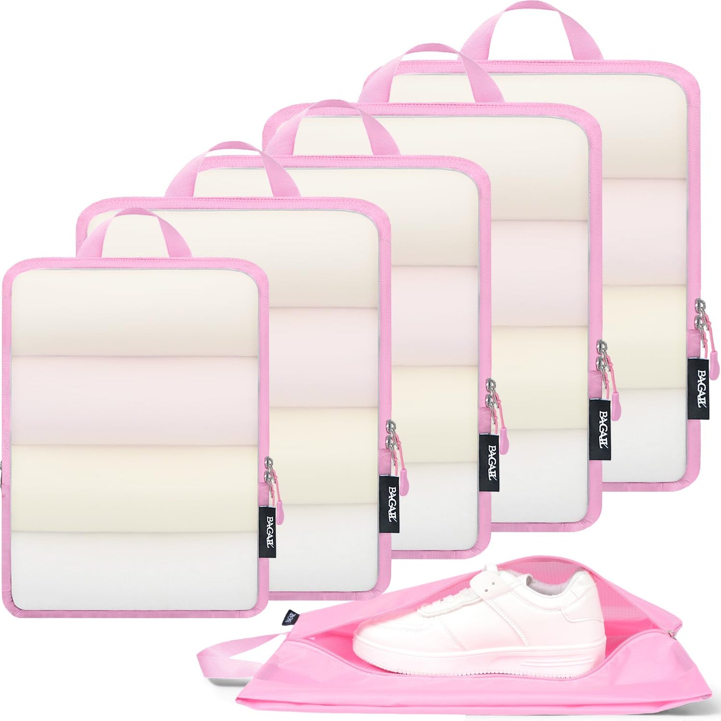 BAGAIL Travel Compression Cubes Set for Packing Ease