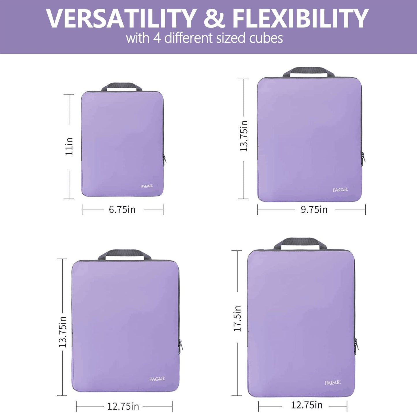 BAGAIL Expandable Travel Compression Cubes Set