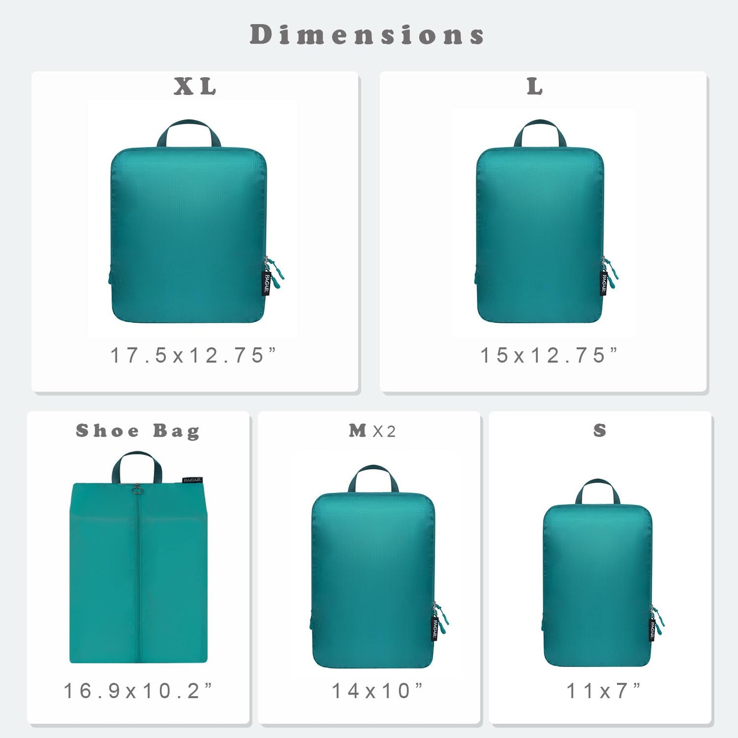 BAGAIL Travel Compression Cubes Set for Packing Ease