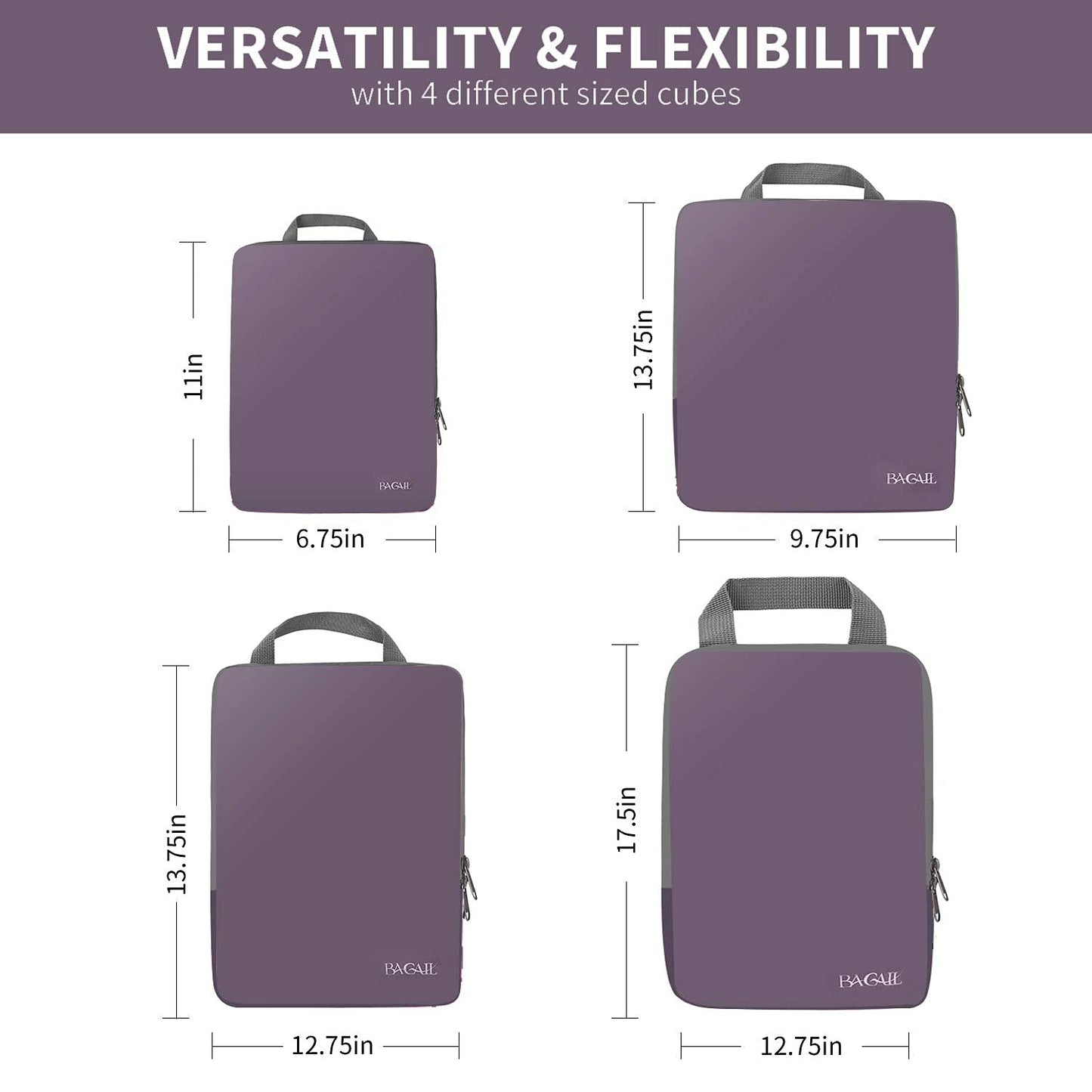 BAGAIL Expandable Travel Compression Cubes Set