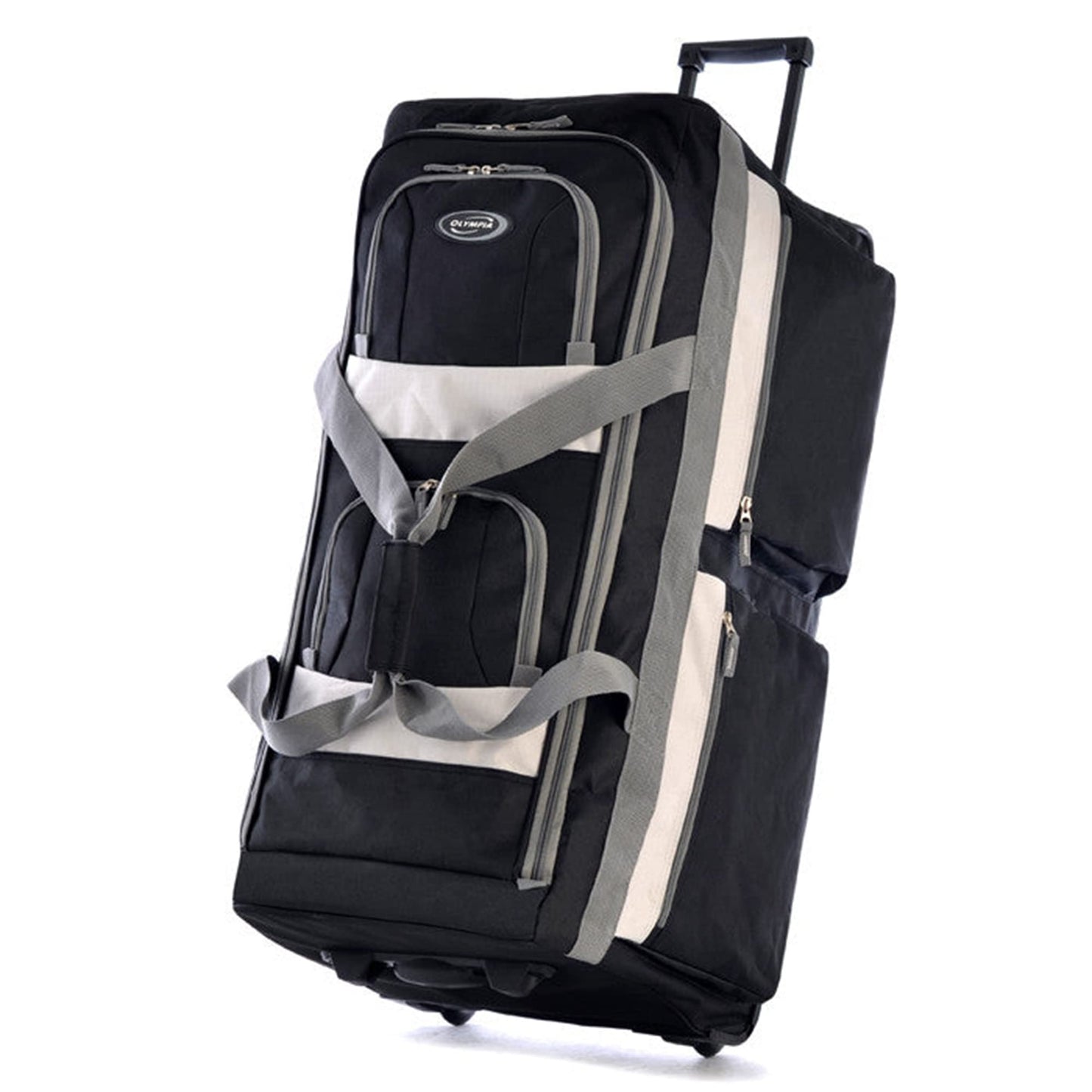 Olympia 22 Max Wheeled Duffel: 8-Pocket Water-Resist