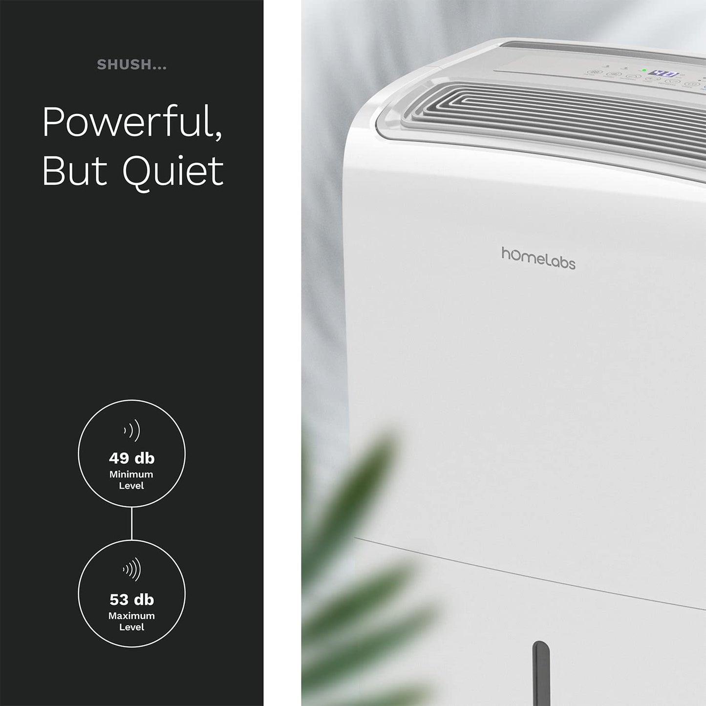 hOmeLabs Smart 50 Pint Dehumidifier 7000 Sq Ft