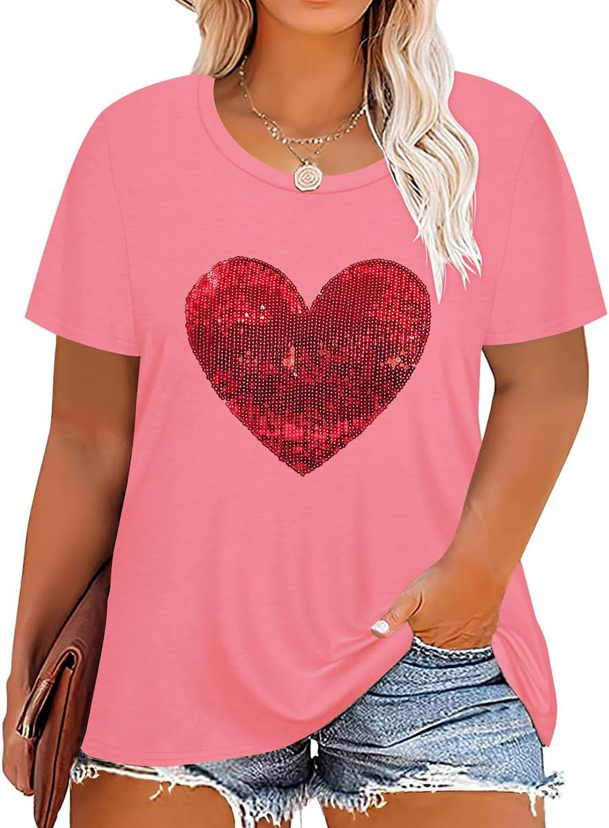 Floral V-Neck Plus Size Tunic Tops for Women