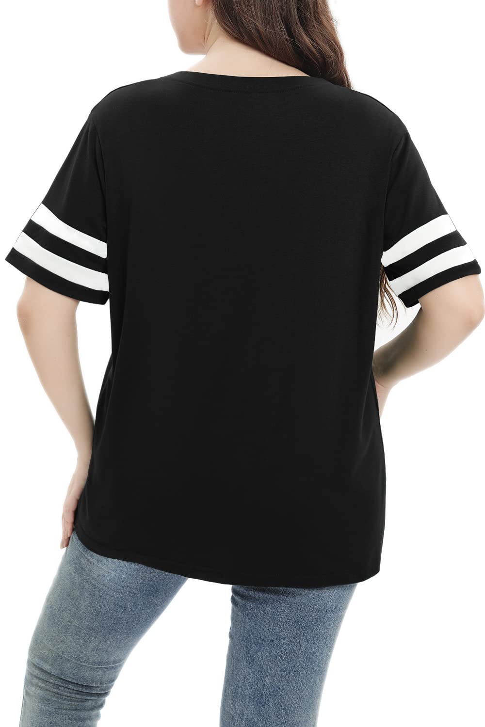 Summer V-Neck Plus Tunic Tee for Women 1X-5X