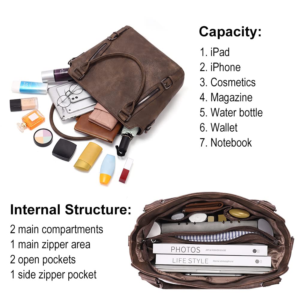 CLUCI Eco Luxe Vegan Leather Tote Bag
