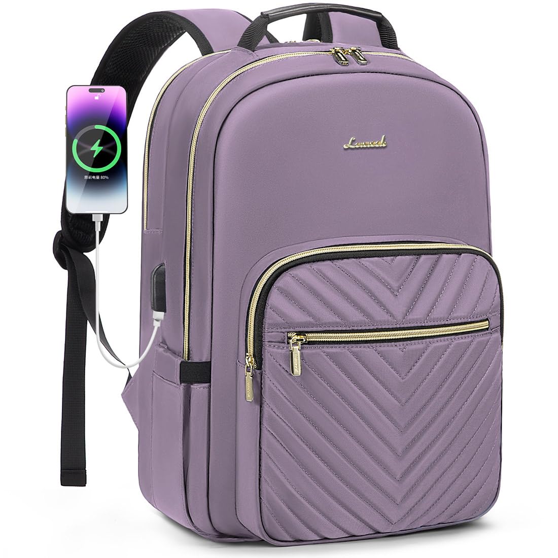 Chic Leather Laptop Backpack for Women - LoveVook