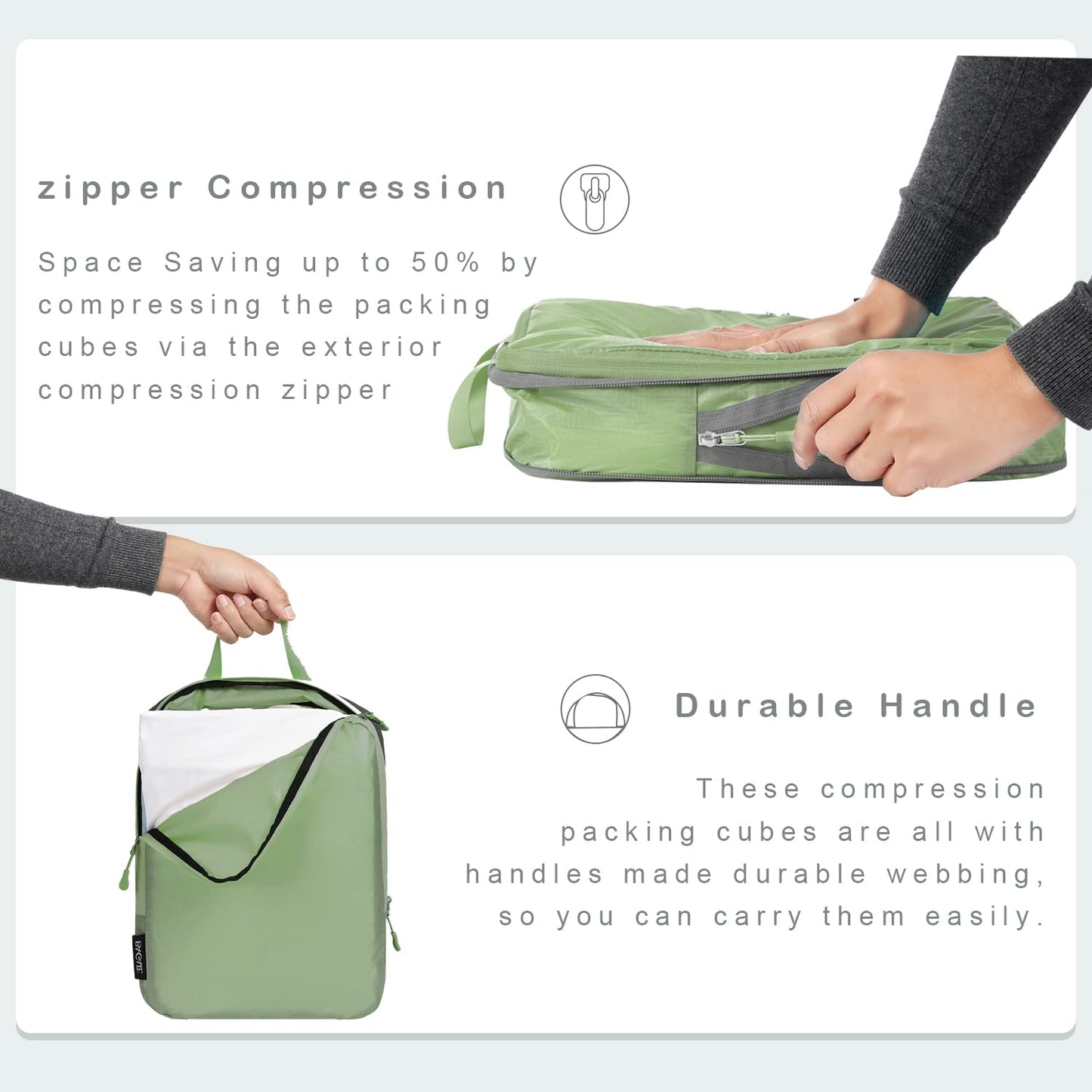 BAGAIL Travel Compression Cubes Set for Packing Ease