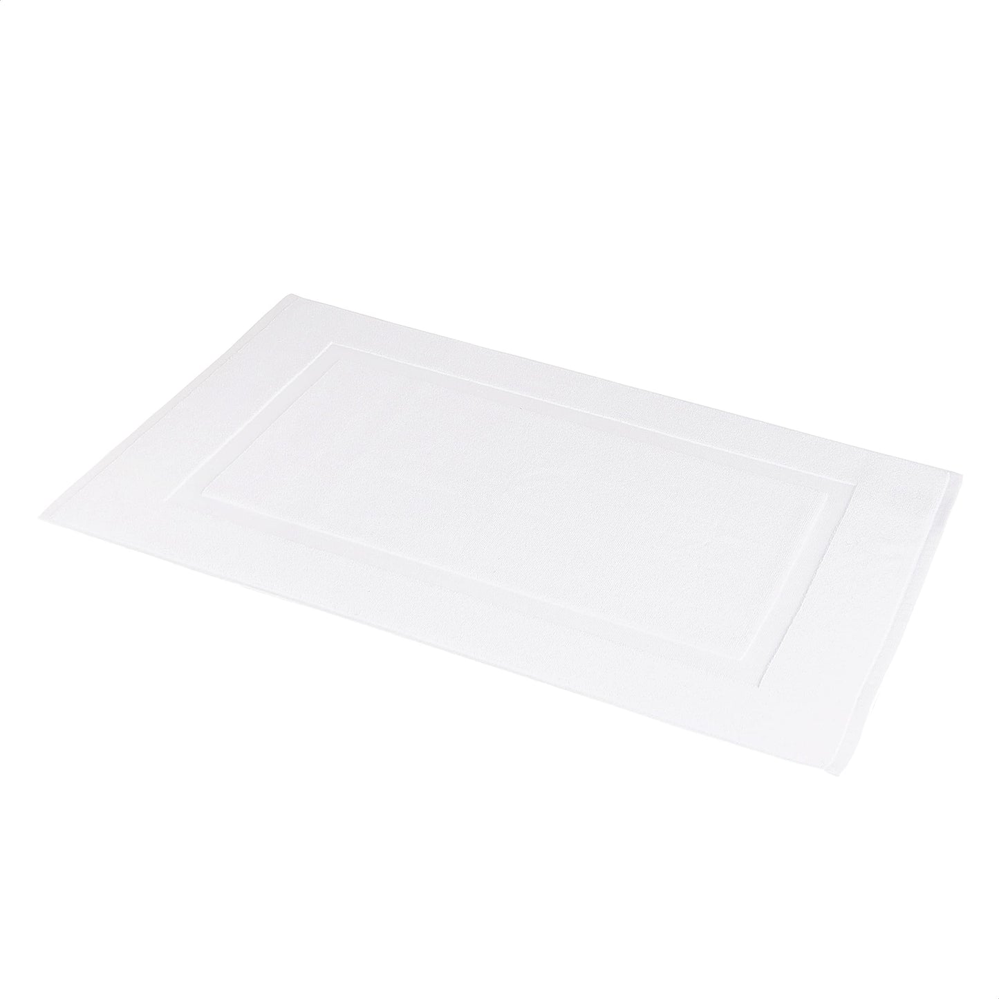 Soft Silver Banded Bath Rug Mat