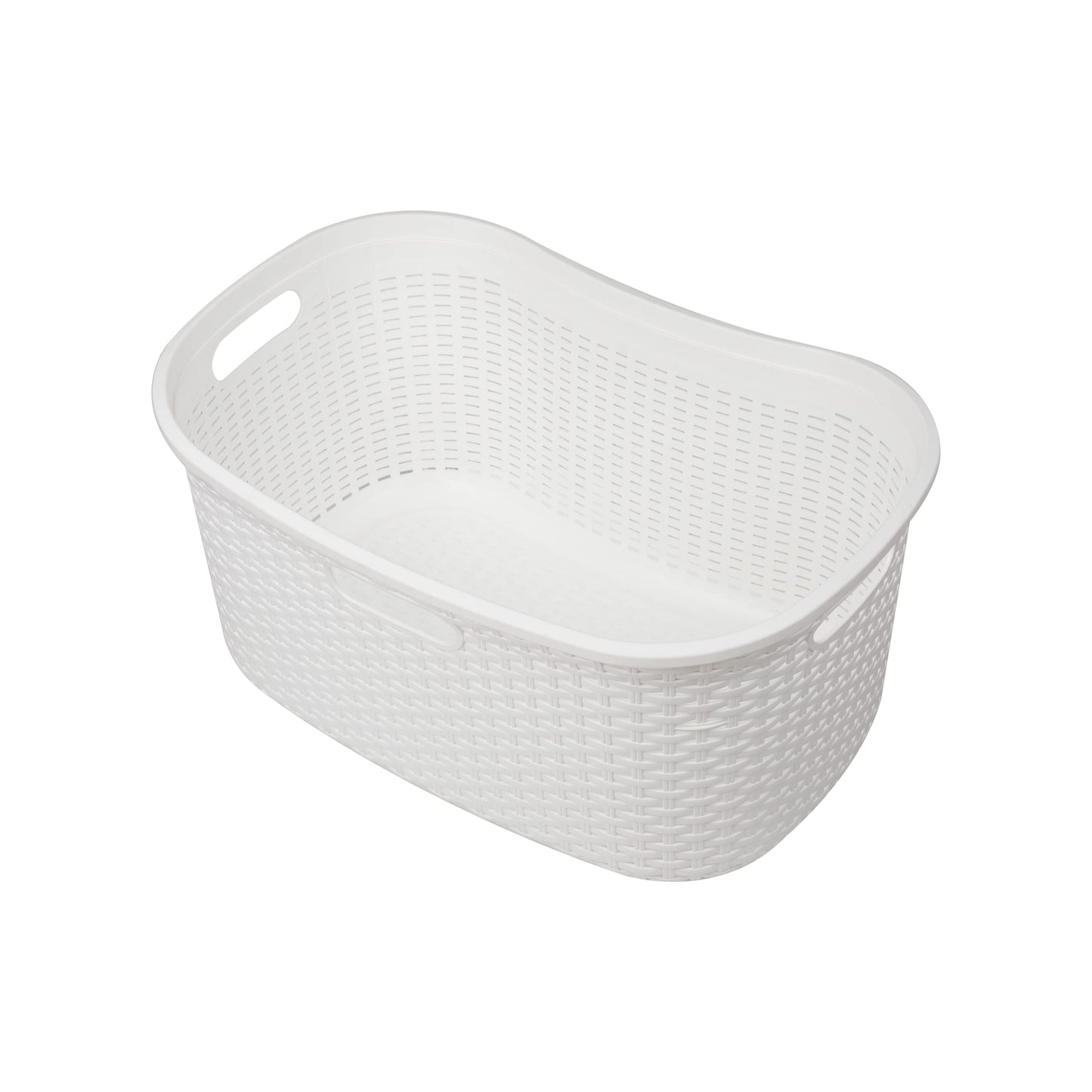 Ivory Wicker Mind Reader 40L Laundry Basket