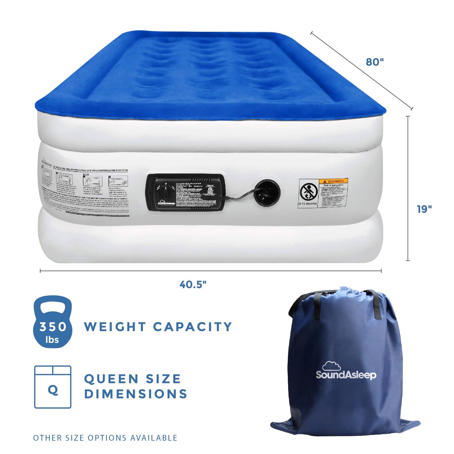 DreamNest Luxe Air Mattress with ComfortCoil Tech