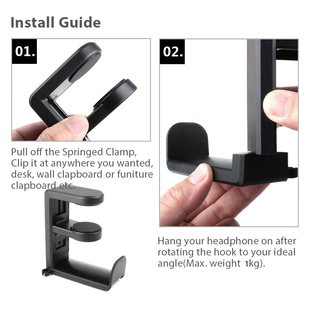 EURPMASK 360° Rotating Headphone Stand & Organizer