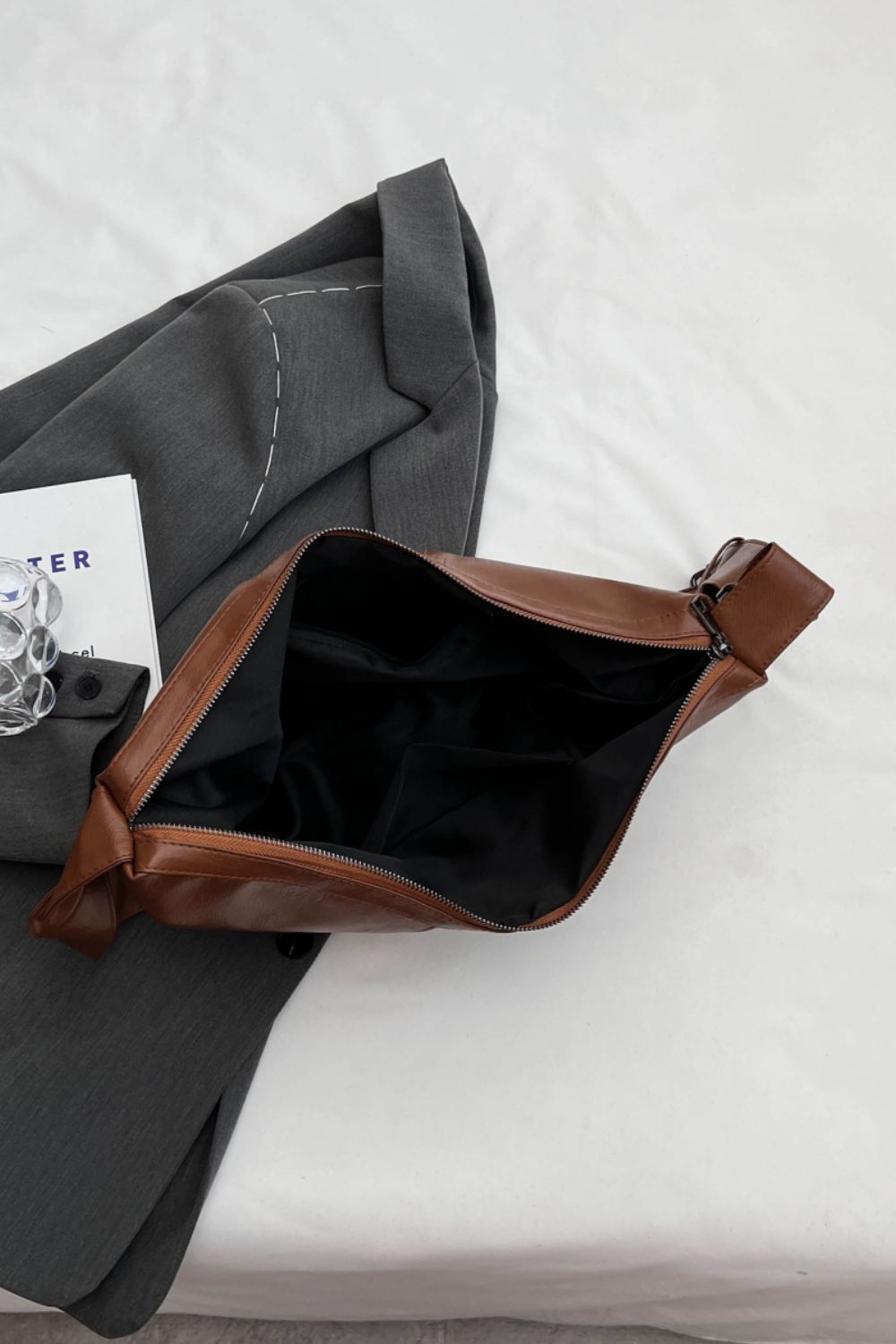 PU Leather Sling Bag - Premium handbags from Trendsi - Just $22.99! Shop now at Handbags Specialist Headquarter