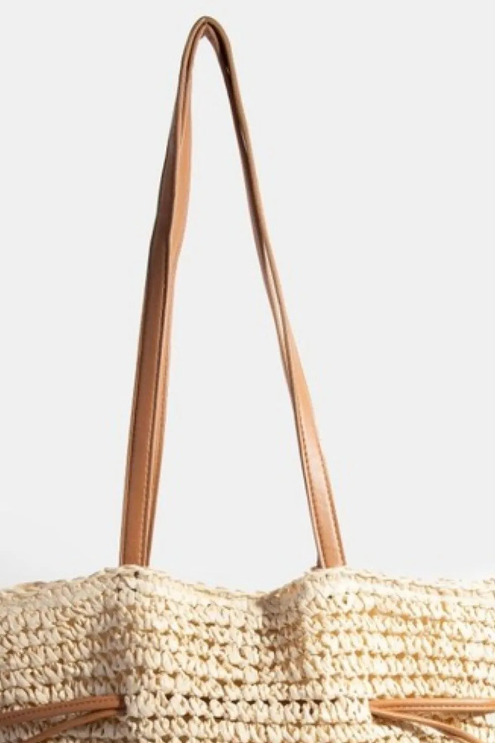 Fame Faux Leather Straps Braided Tote Bag - Premium Tote Bag from Trendsi - Just $31.99! Shop now at Handbags Specialist Headquarter