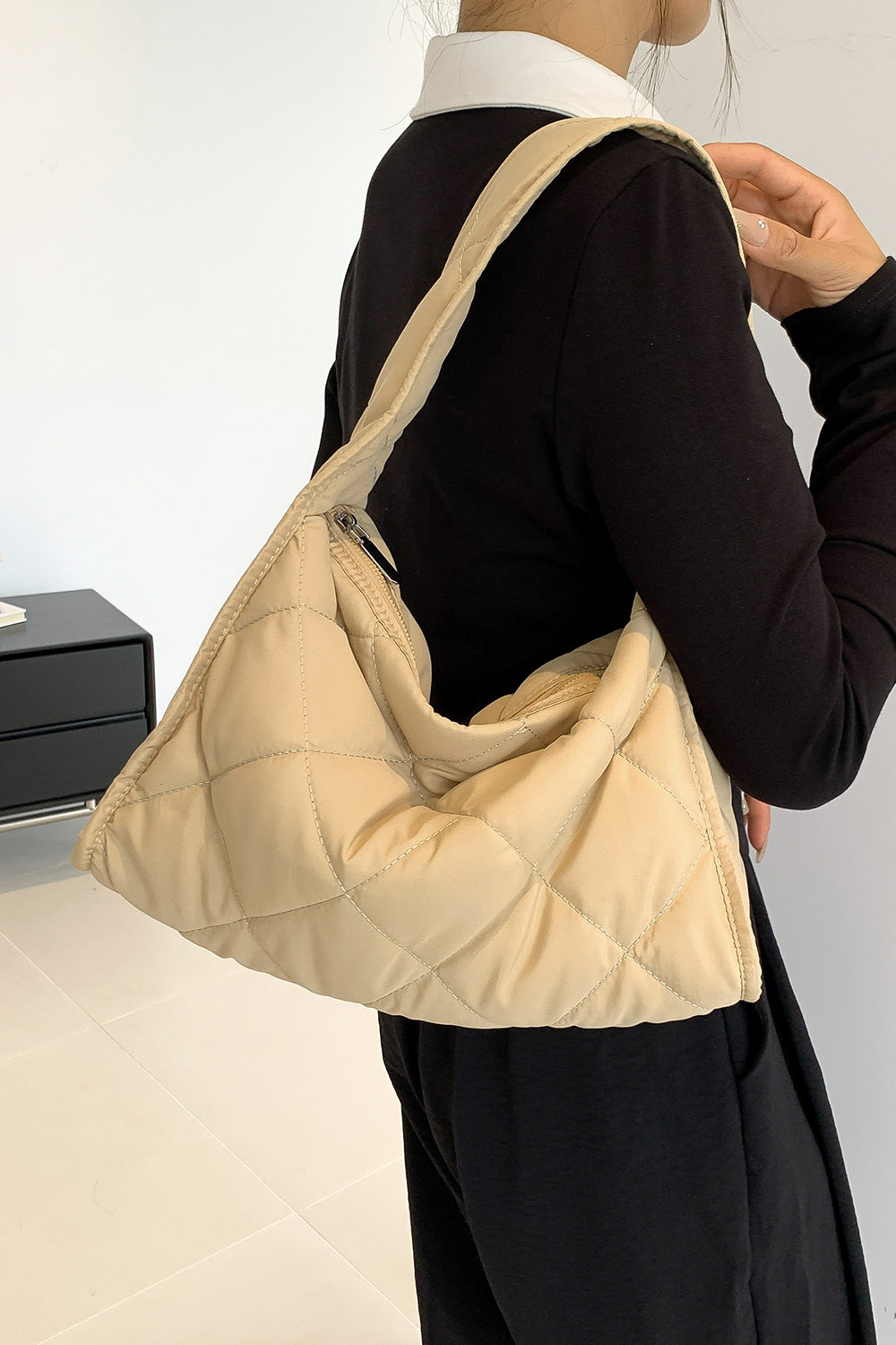 Nylon Shoulder Bag - Premium Tote Bag from Trendsi - Just $39.99! Shop now at Handbags Specialist Headquarter