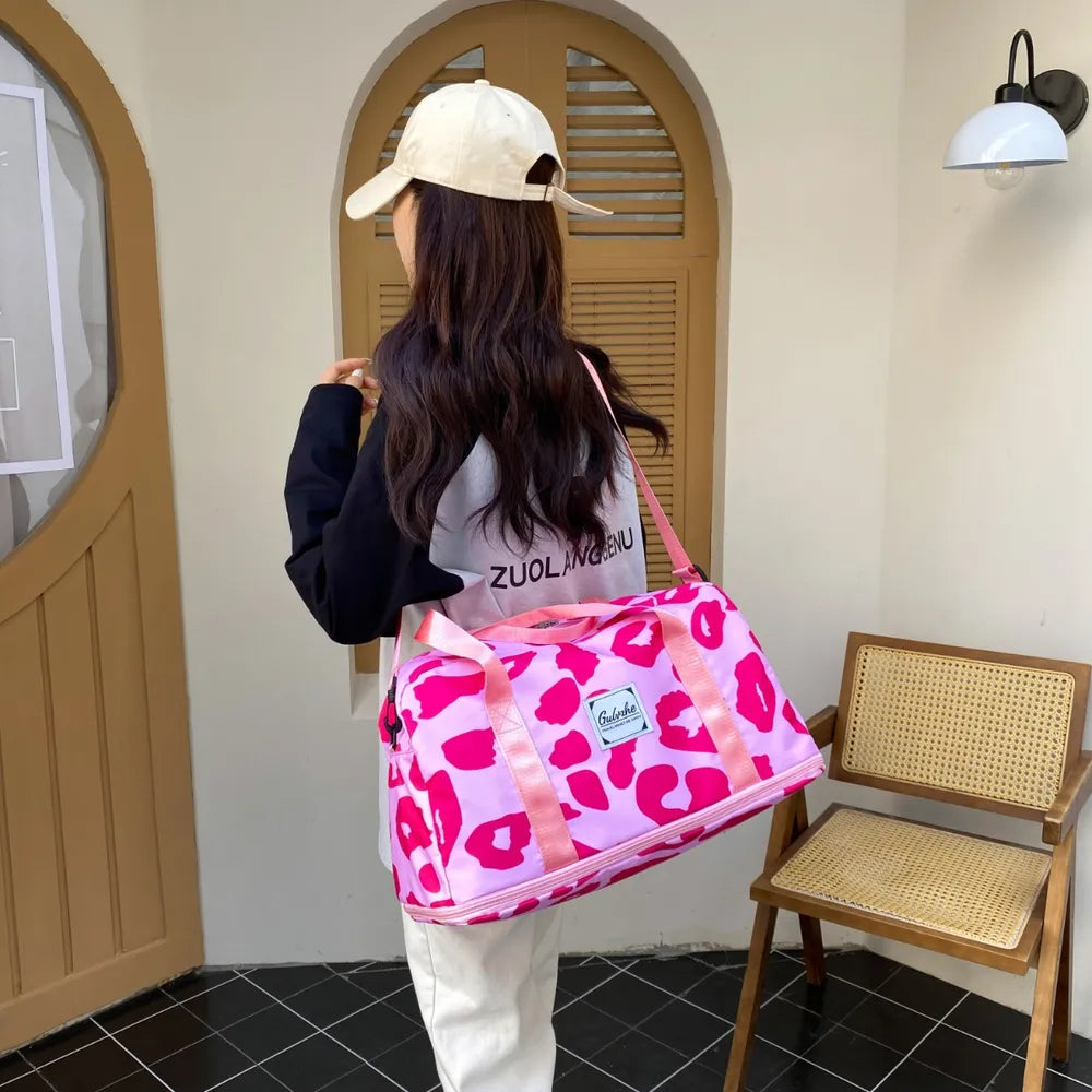 Oxford Cloth Printed Travel Bag - Premium travel-bag from Trendsi - Just $44.99! Shop now at Handbags Specialist Headquarter