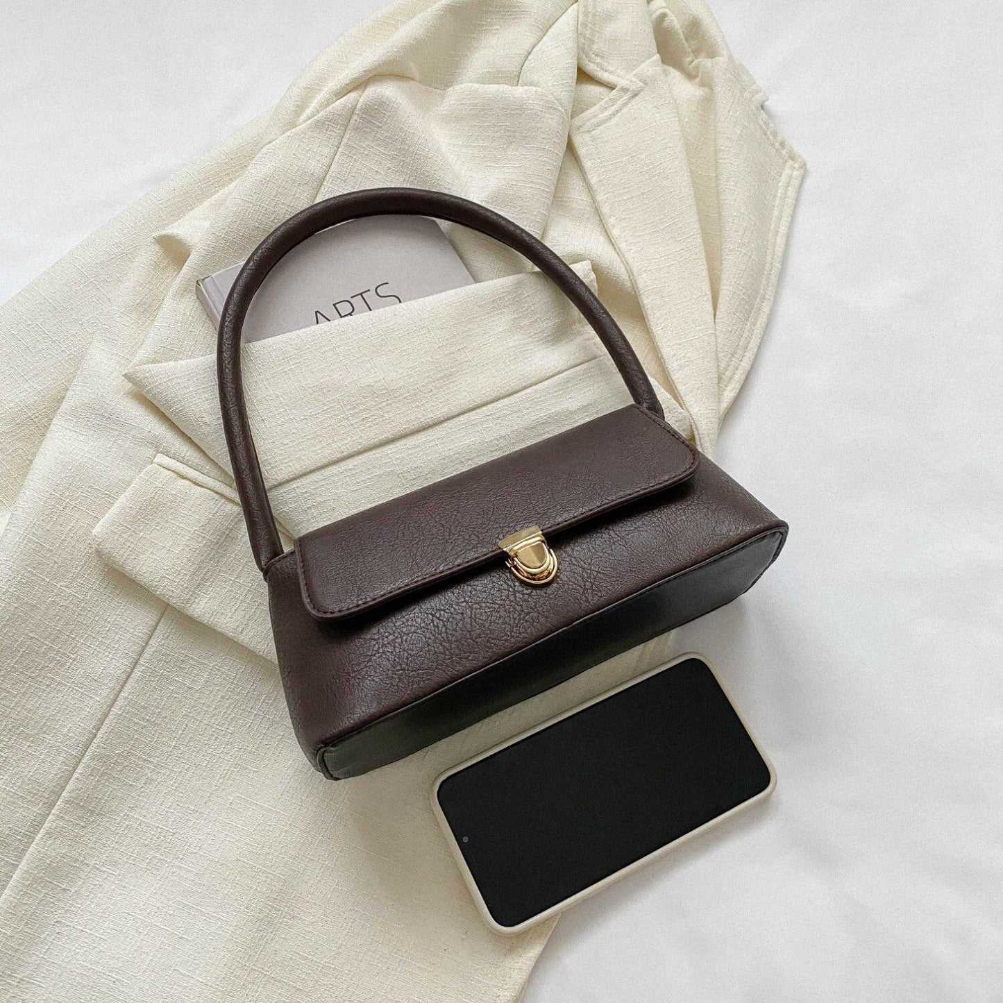 PU Leather Shoulder Bag.