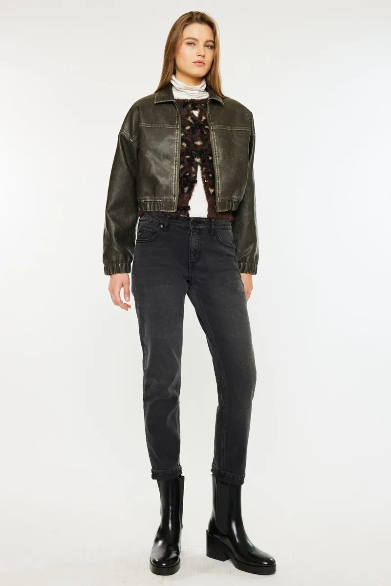Kancan Slim Boyfriend Fit Jeans - Premium Sleepwear from Trendsi - Just $56.99! Shop now at Handbags Specialist Headquarter