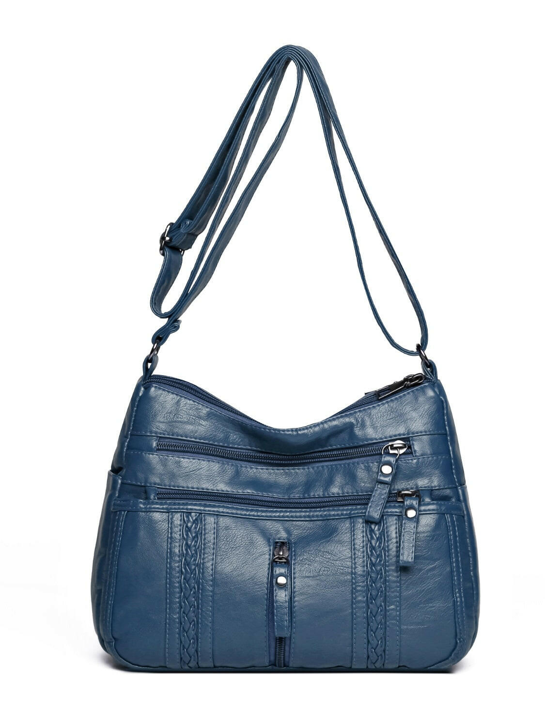 PU Leather Adjustable Strap Shoulder Bag.