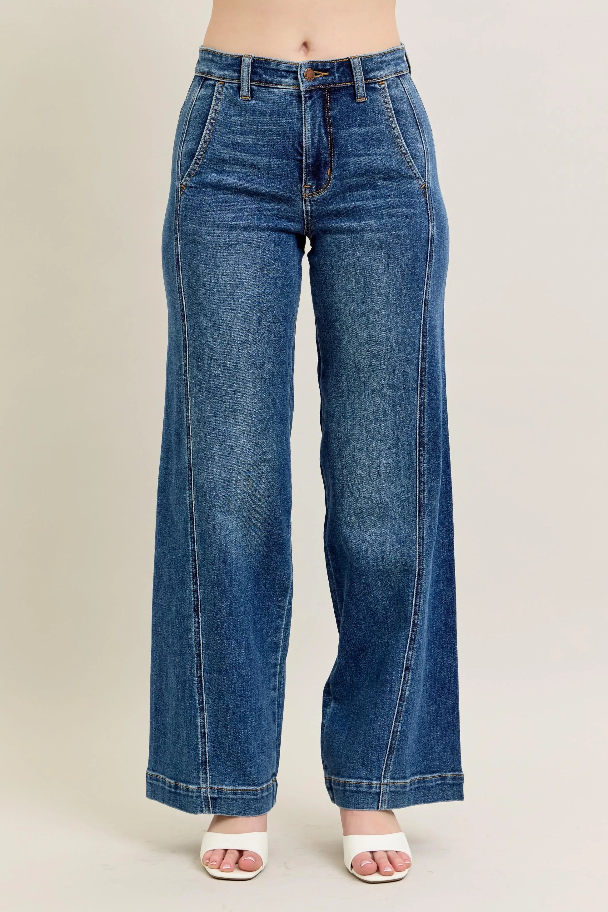 Judy Blue Full Size High Waist Wide Leg Jeans Plus Size - Premium Women / Jeans & Denim from Trendsi - Just $71.99! Shop now at Handbags Specialist Headquarter