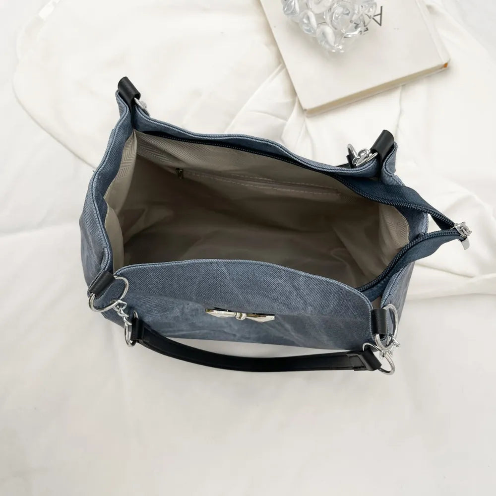 Bow Polyester Medium Tote Bag - Premium Tote Bag from Trendsi - Just $39.99! Shop now at Handbags Specialist Headquarter