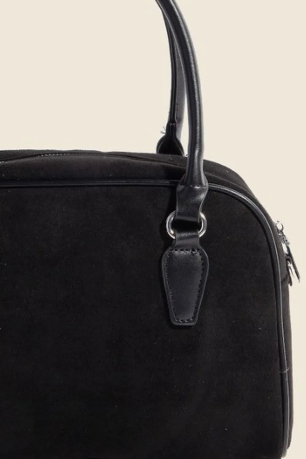Fame Faux Leather Handle Boxy Handbag - Premium Tote Bag from Trendsi - Just $39.99! Shop now at Handbags Specialist Headquarter