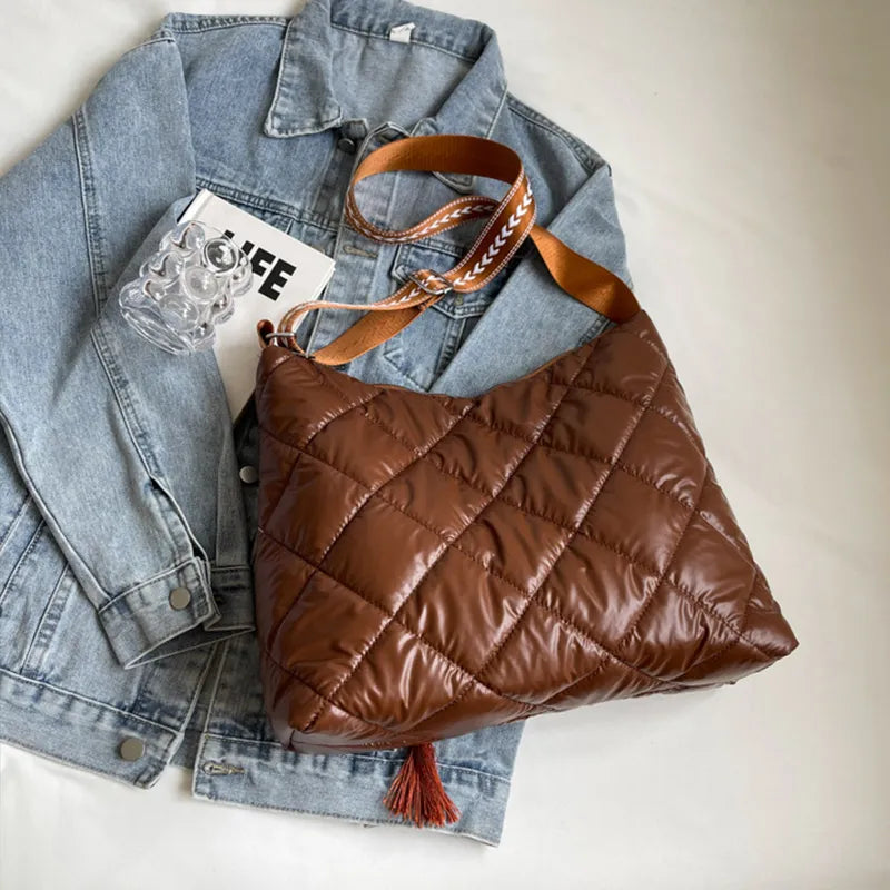 Quilted Nylon Travel Bag - Premium travel-bag from Trendsi - Just $39.99! Shop now at Handbags Specialist Headquarter