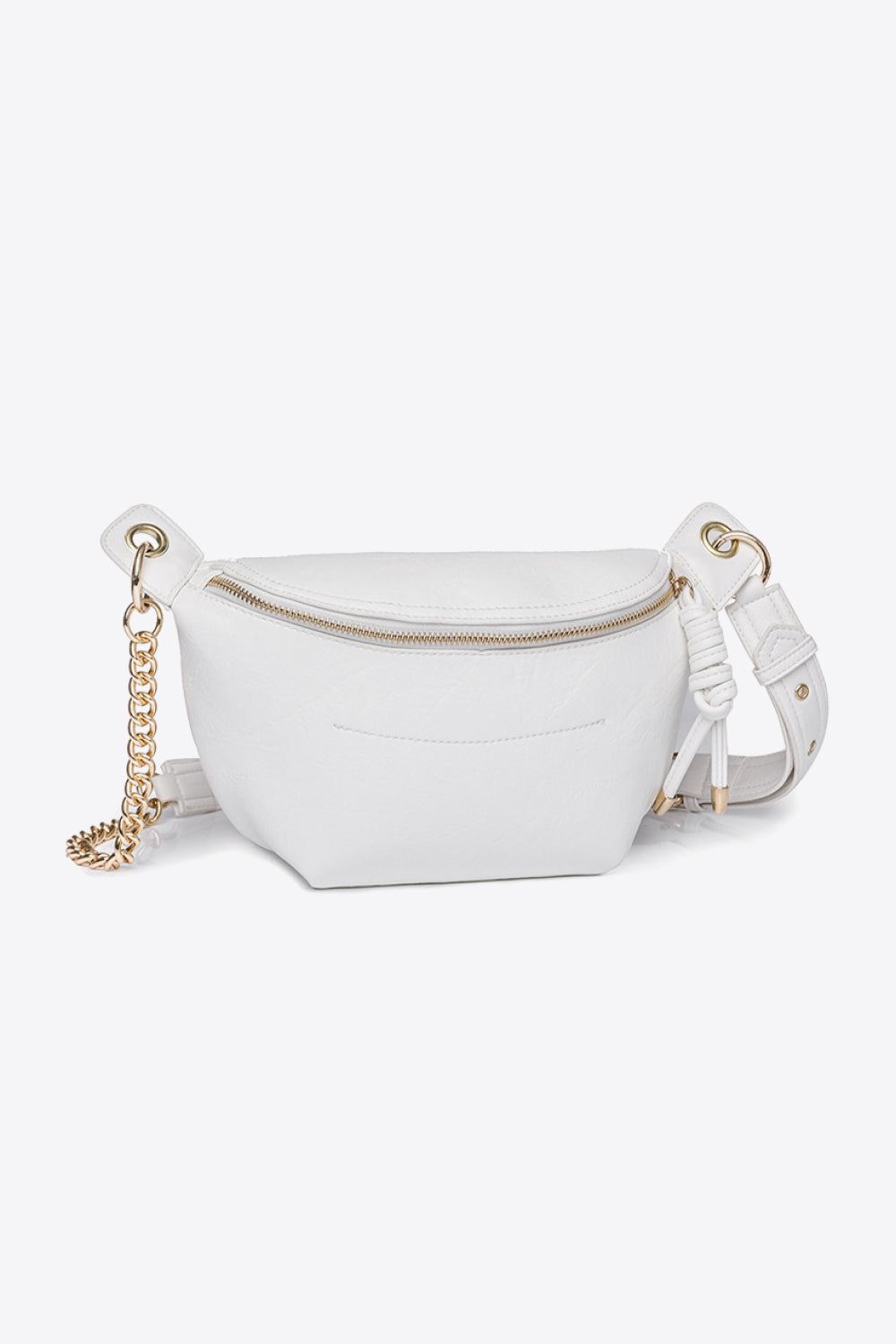 PU Leather Chain Strap Crossbody Bag - Premium Crossbody Bag from Trendsi - Just $35.99! Shop now at Handbags Specialist Headquarter